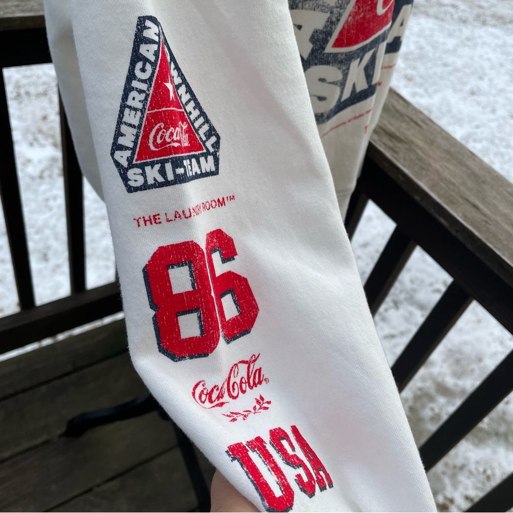 Revolve Laundry Room sweatshirt top crew Coca Cola Coke American ski team small - Picture 8 of 12